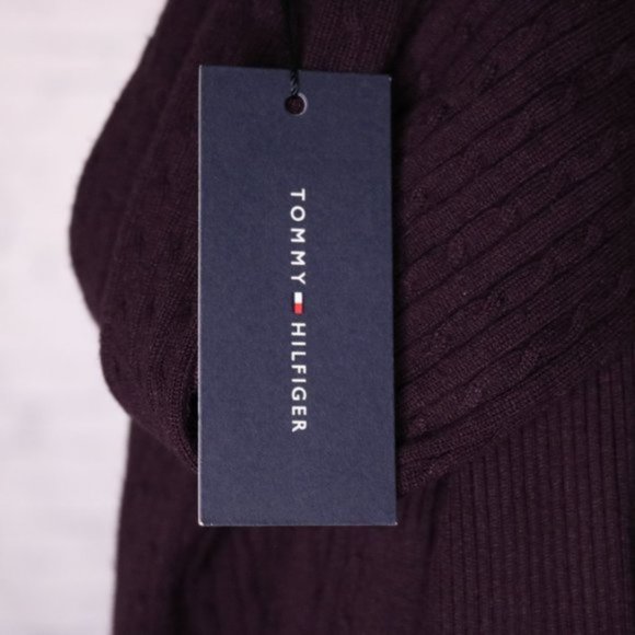 NWT Tommy Hilfiger plum knit sweater dress c2 - Picture 7 of 7